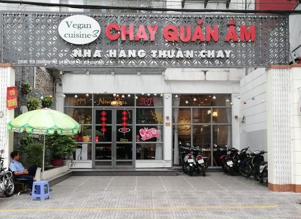 Biển hiệu quảng cáo quán chay
