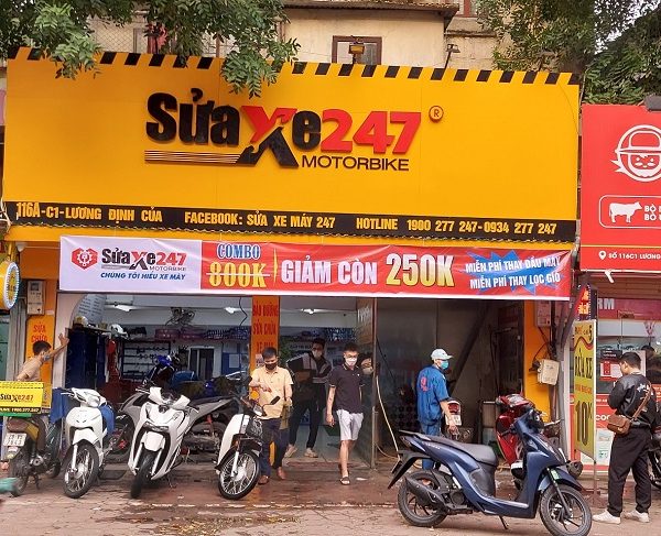 mẫu bảng hiệu sửa xe máy đẹp