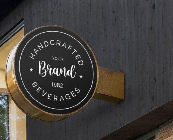 mẫu bảng hiệu tròn