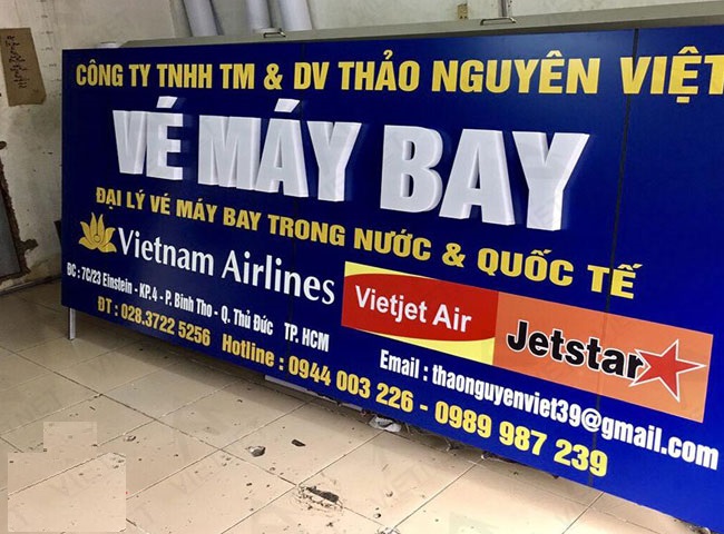25+ Mẫu Bảng Hiệu Phòng Bán Vé Máy Bay Chuyên Nghiệp mau bien ban ve may bay