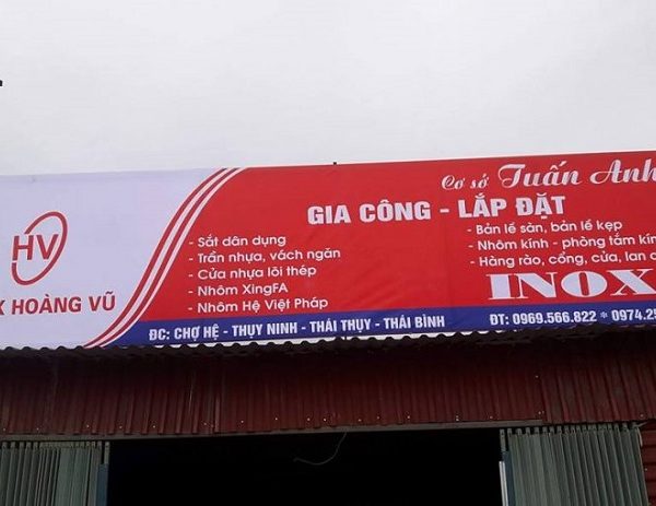 15+ Mẫu Biển Quảng Cáo Cơ Khí, Hàn Xì Đẹp, Ấn Tượng biển hiệu bạt hiflex xưởng cơ khí