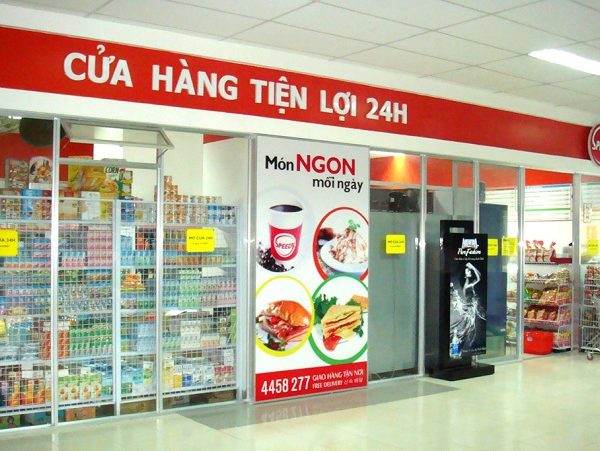 bảng hiệu siêu thị mini mica