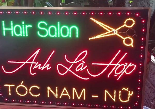 30+ Mẫu Biển Quảng Cáo Tóc và Móng Đẹp, Hot Nhất biển quảng cáo đèn led tiệm tóc