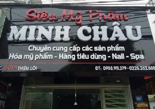 Thiết kế bảng quảng cáo cửa hàng mỹ phẩm