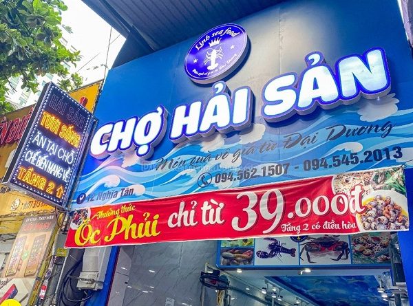vai trò của bảng hiệu hải sản